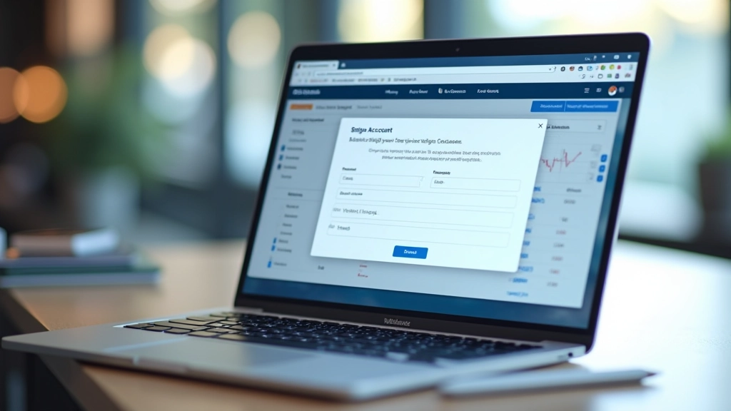 Trading platform interface showing demo account setup wizard with account type selection
